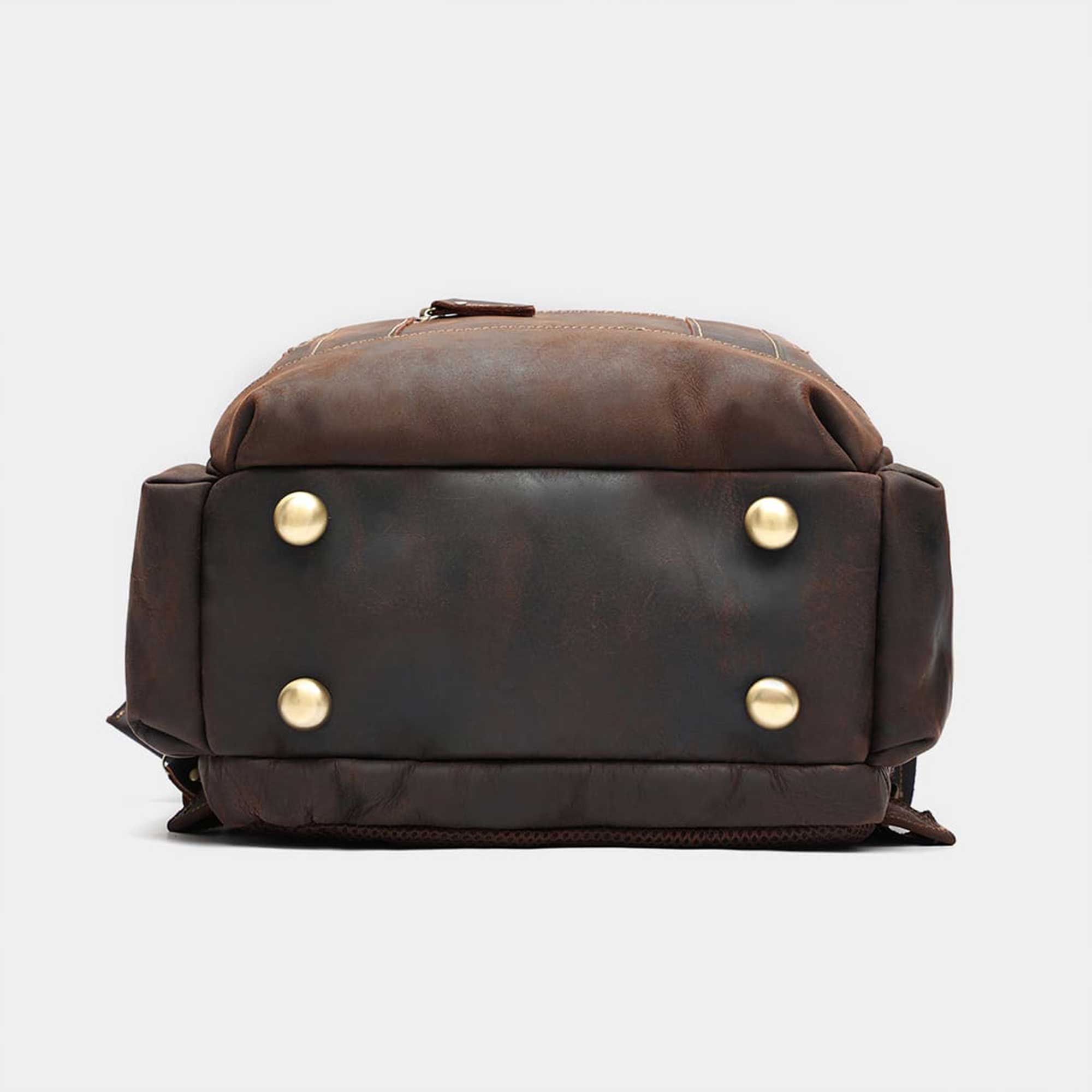 vintage leather backpack