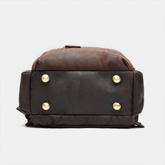 vintage leather backpack