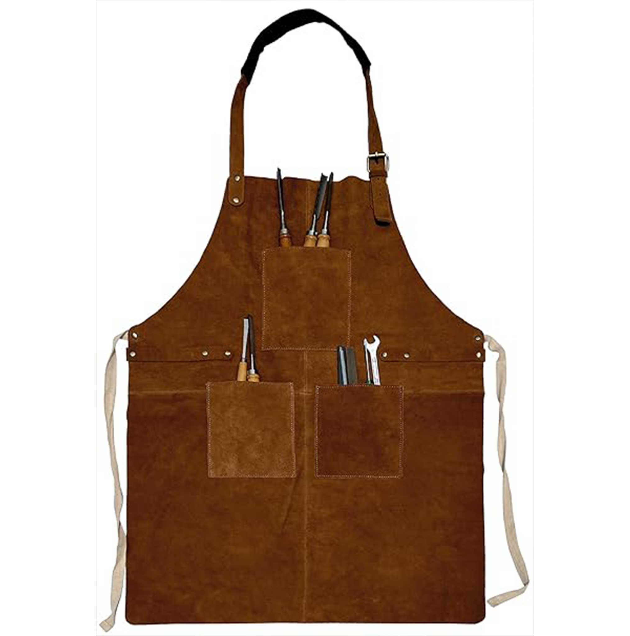 suede leather apron