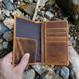 SaltCo Voyager Leather Passport Holder – Slim Travel Organizer