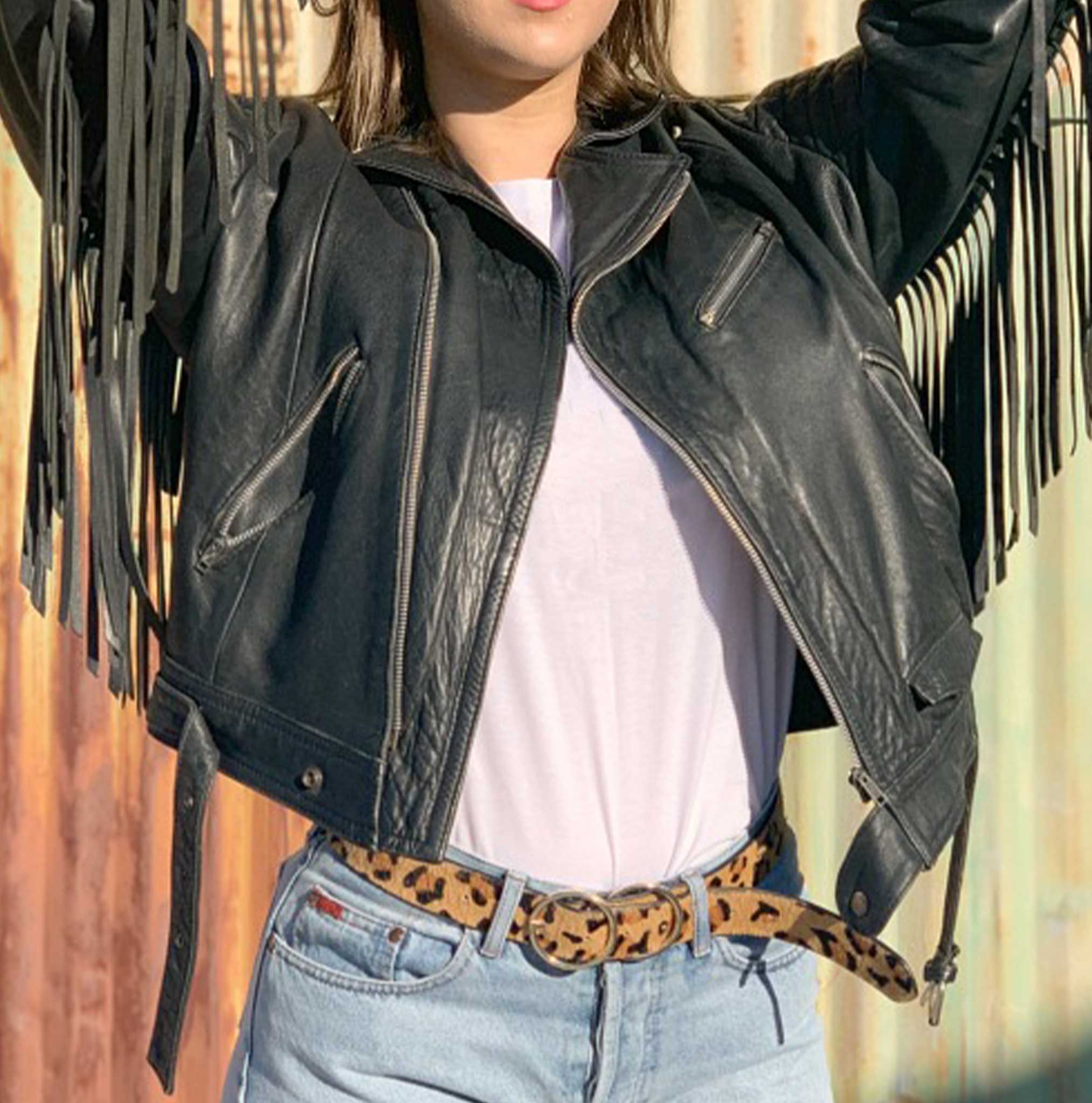 vintage leather jacket