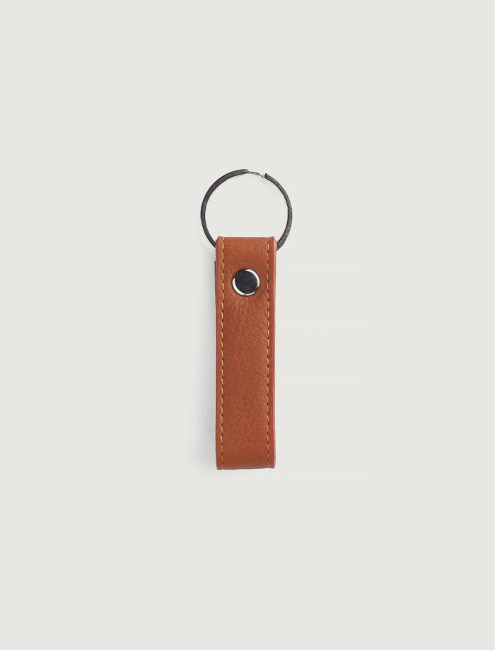 Bennett Brown Leather Keychain