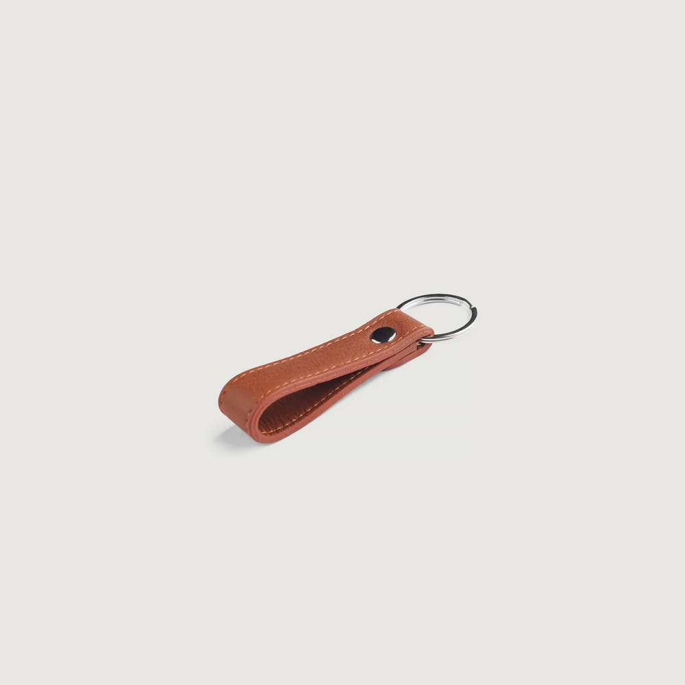 Bennett Brown Leather Keychain