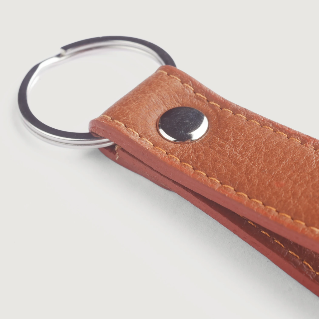 Bennett Brown Leather Keychain