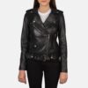 Alison Black Leather Biker Jacket