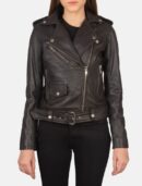 Alison Brown Leather Biker Jacket