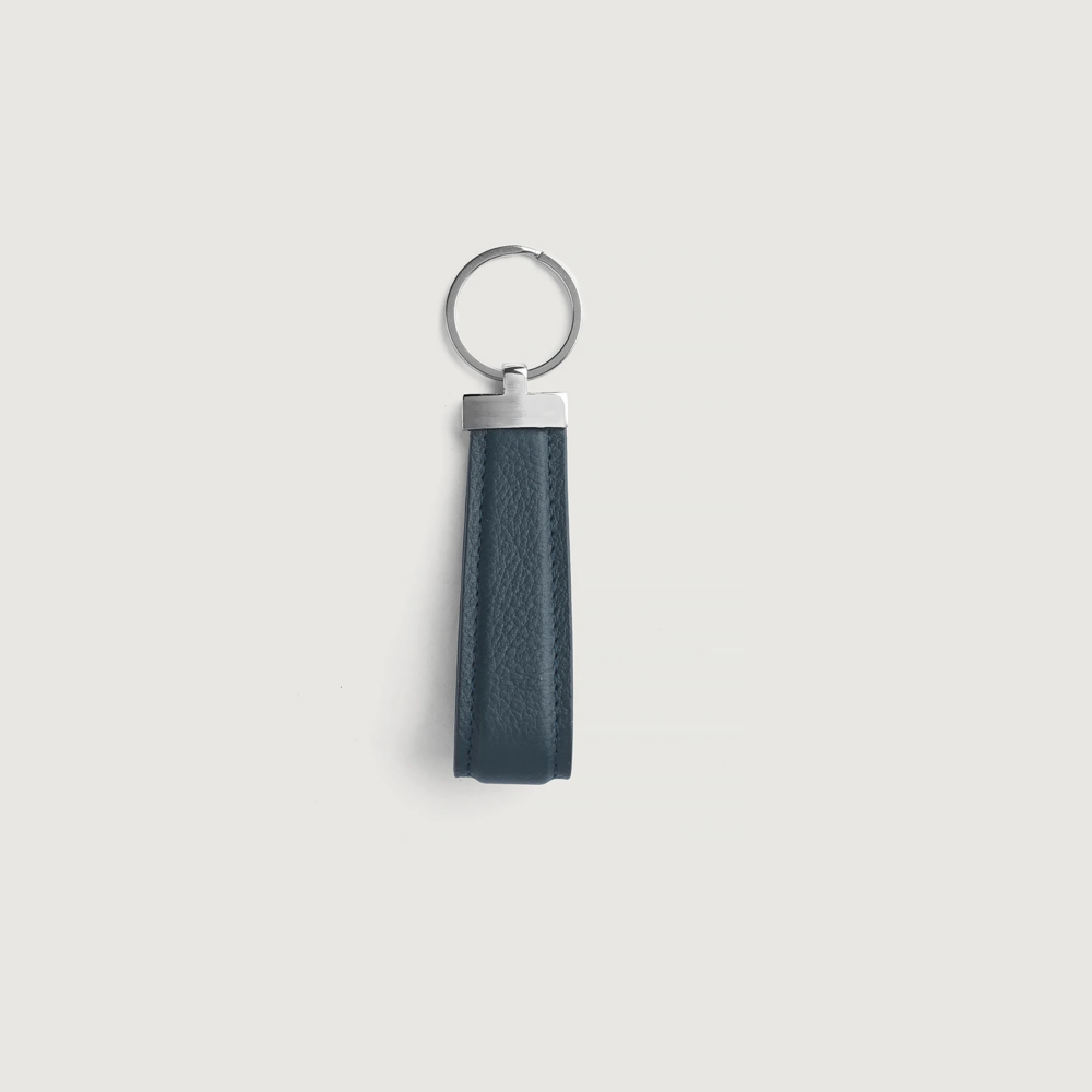 Arlen Blue Leather Keychain 1