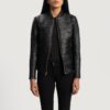 Cityscape Black Leather Biker Jacket