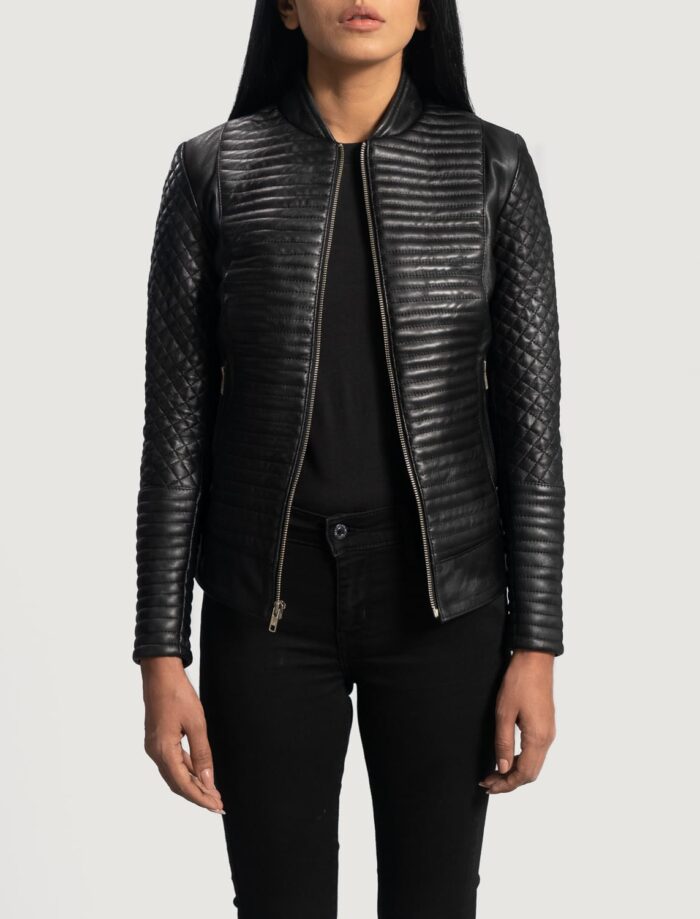 Cityscape Black Leather Biker Jacket