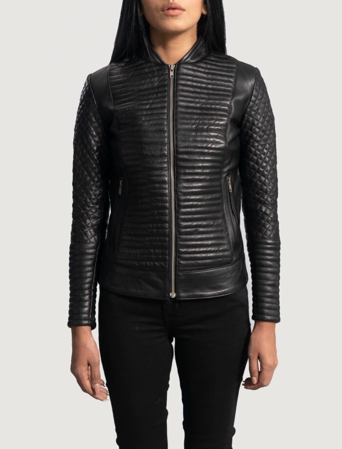 Cityscape Black Leather Biker Jacket