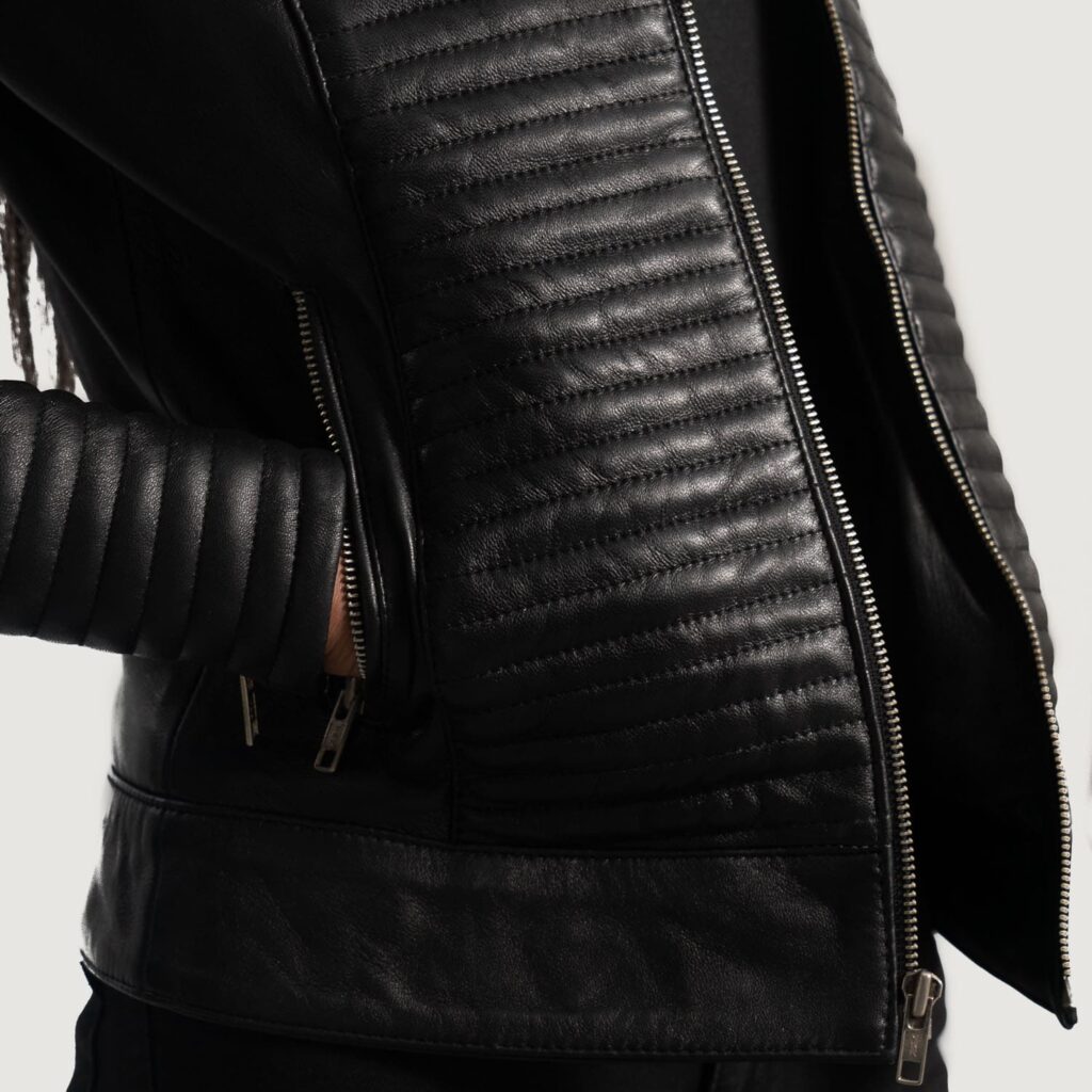 Cityscape Black Leather Biker Jacket