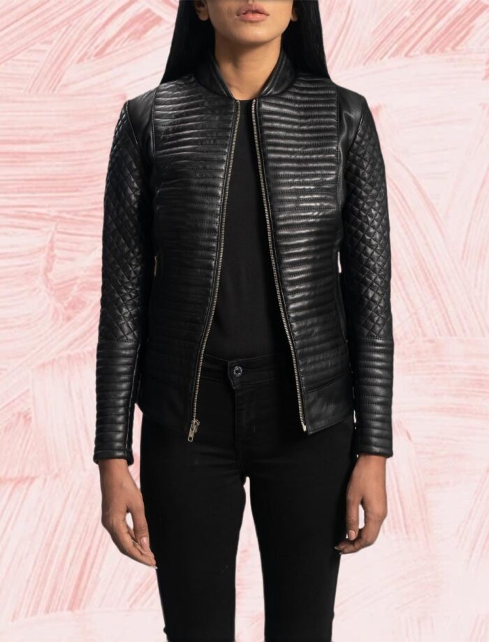 Cityscape Black Leather Biker Jacket