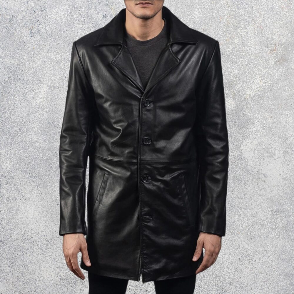 Classmith Black Leather Coat