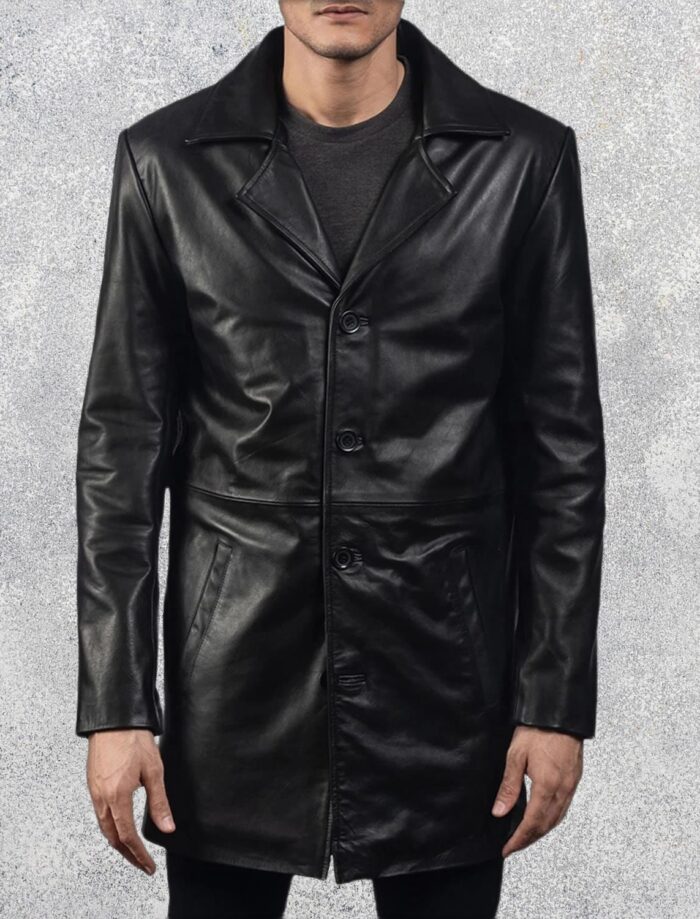 Classmith Black Leather Coat