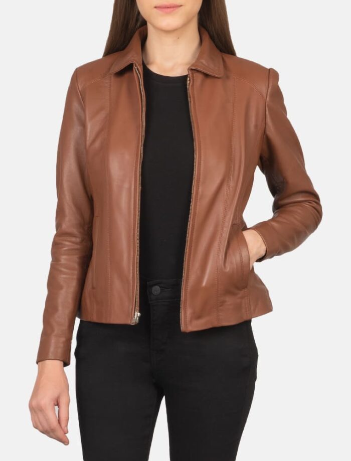 Colette Brown Leather Jacket