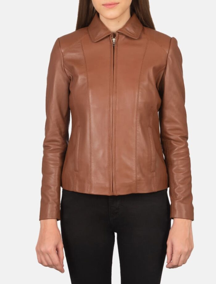 Colette Brown Leather Jacket