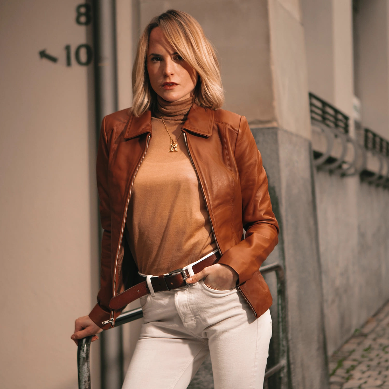 Colette Brown Leather Jacket