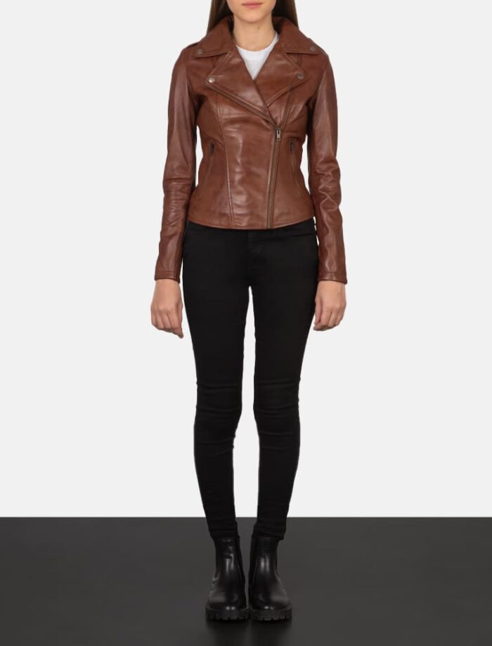 Flashback Brown Leather Biker Jacket