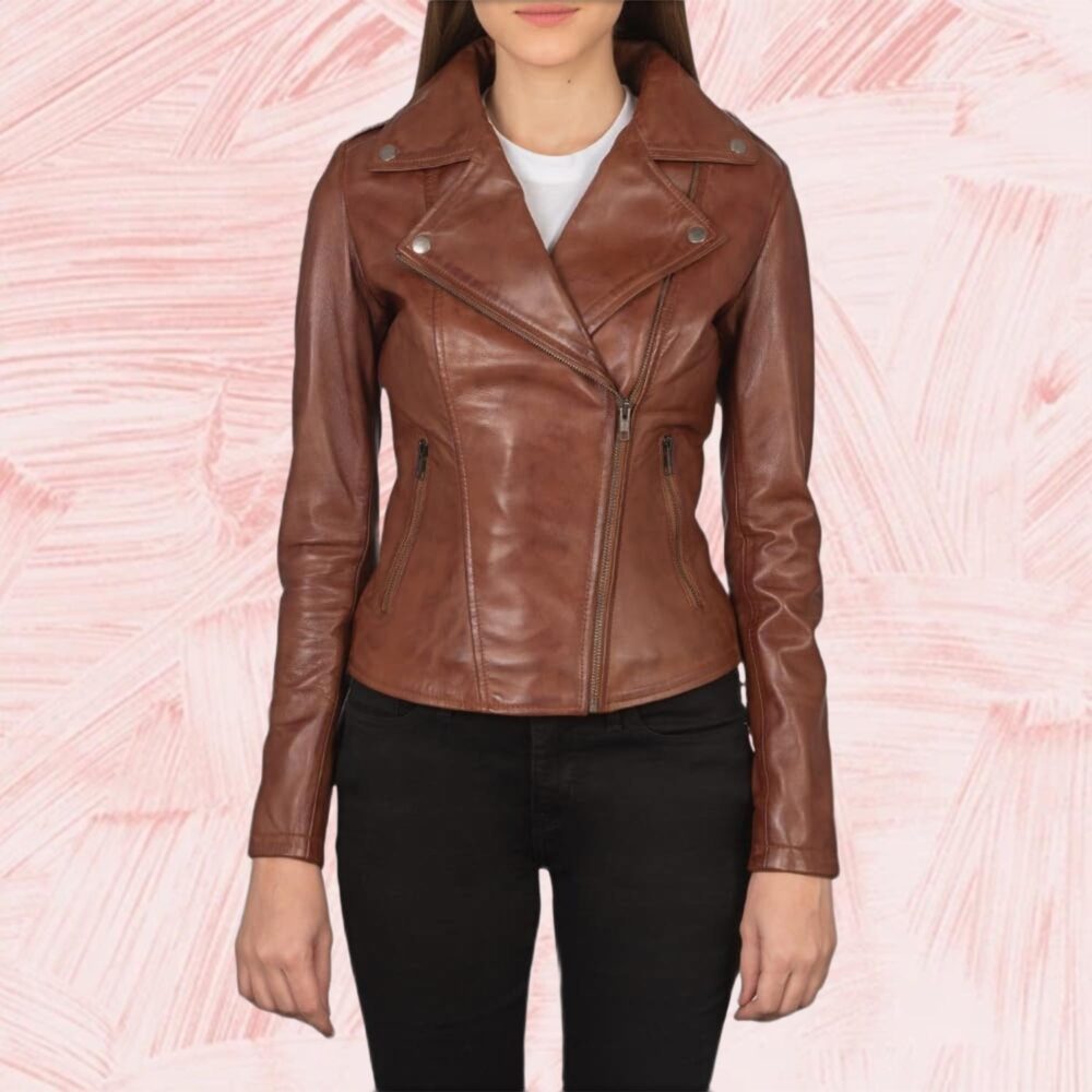 Flashback Brown Leather Biker Jacket