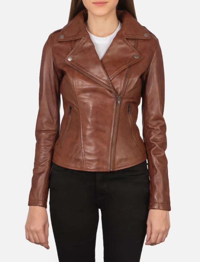 Flashback Brown Leather Biker Jacket