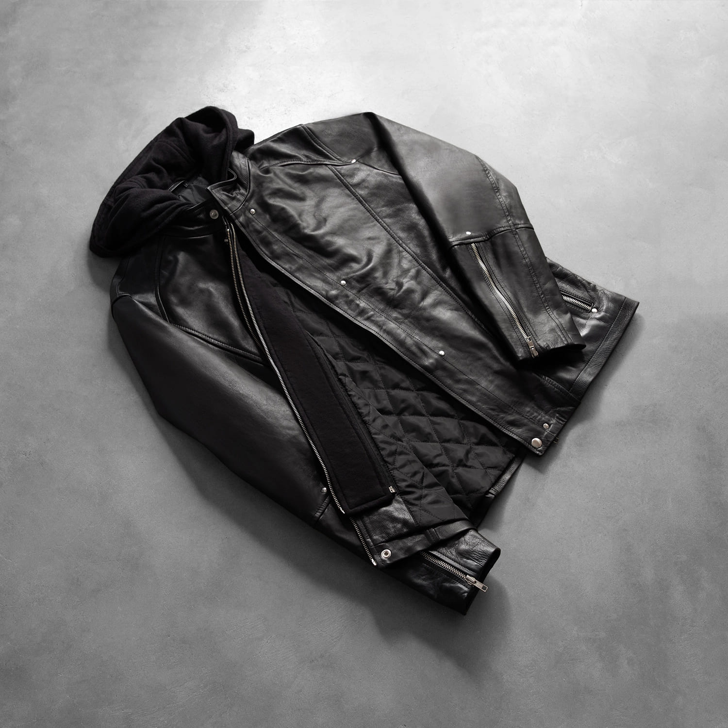 Highschool Black Hooded Leather Jacket 8