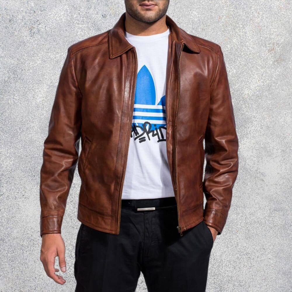 Inferno Brown Leather Jacket