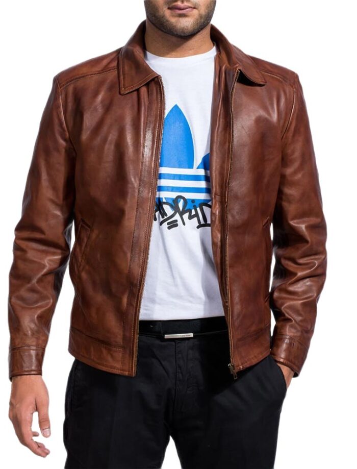 Inferno Brown Leather Jacket
