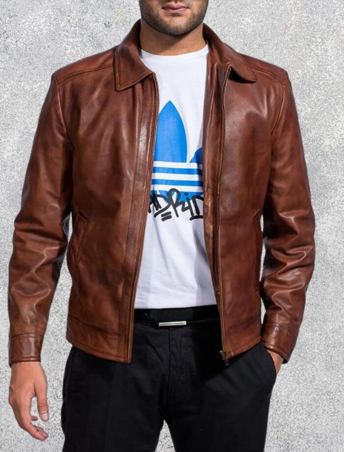 Inferno Brown Leather Jacket