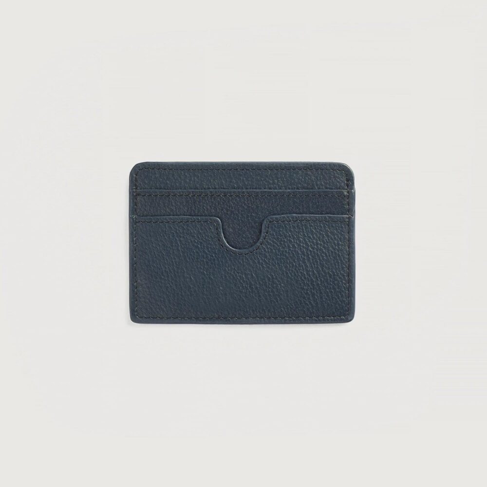 Kai Blue Leather Card Holder