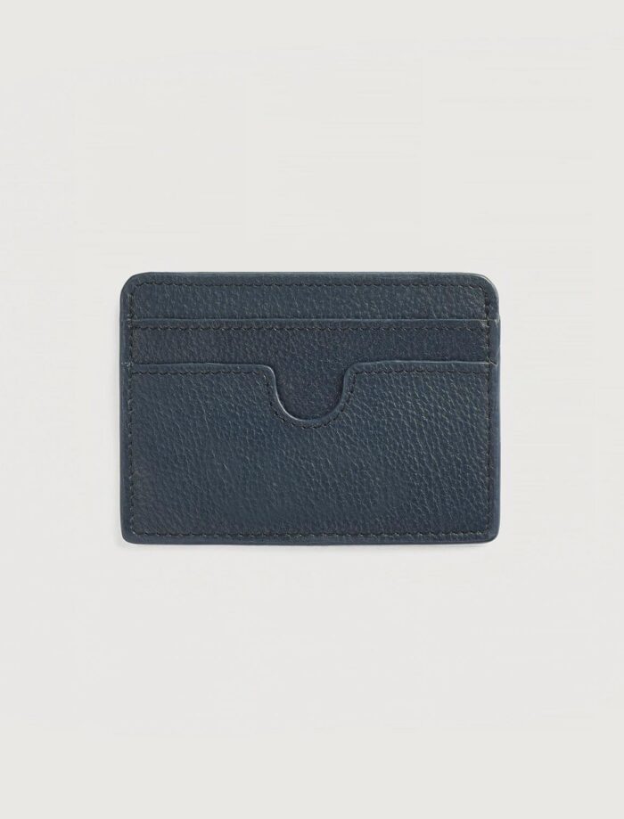 Kai Blue Leather Card Holder