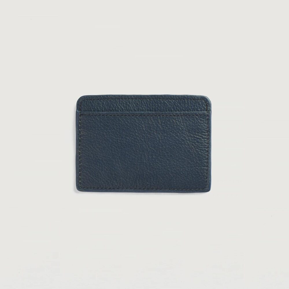 Kai Blue Leather Card Holder