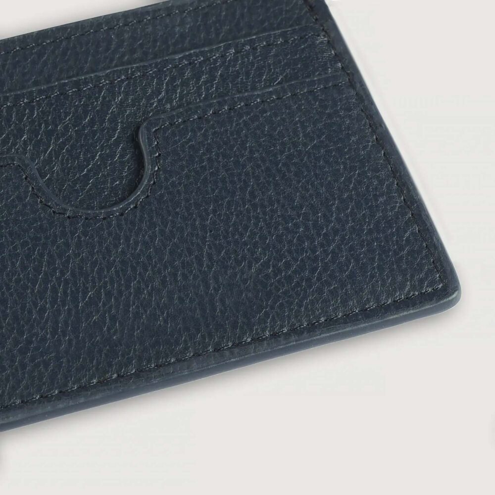 Kai Blue Leather Card Holder