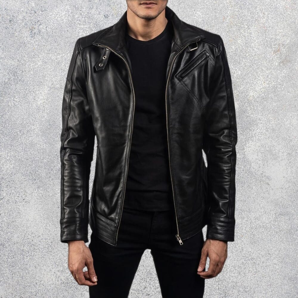 Legacy Black Leather Biker Jacket