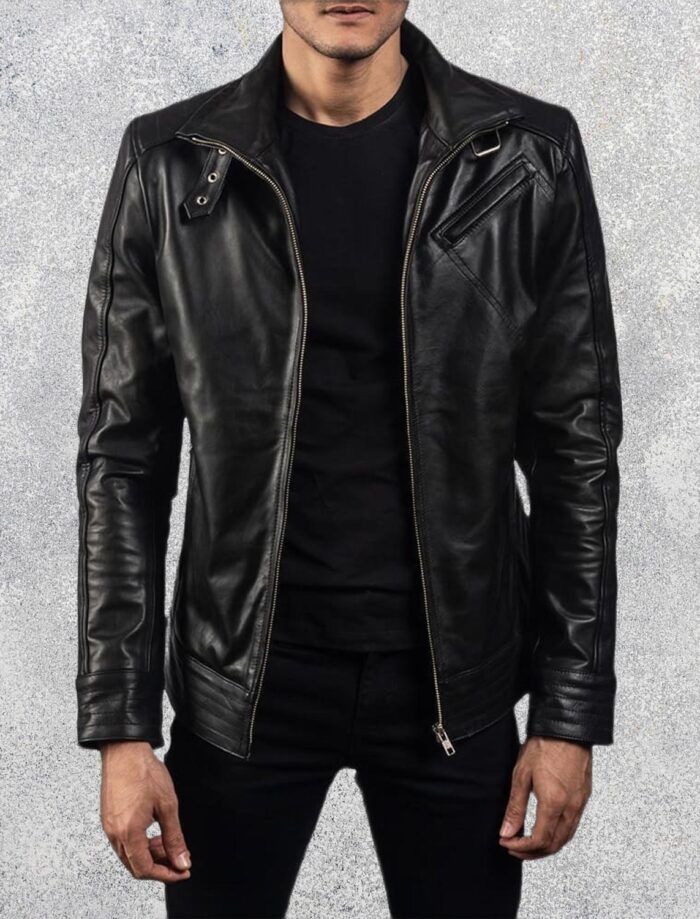 Legacy Black Leather Biker Jacket