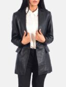 Marilyn Black Leather Blazer