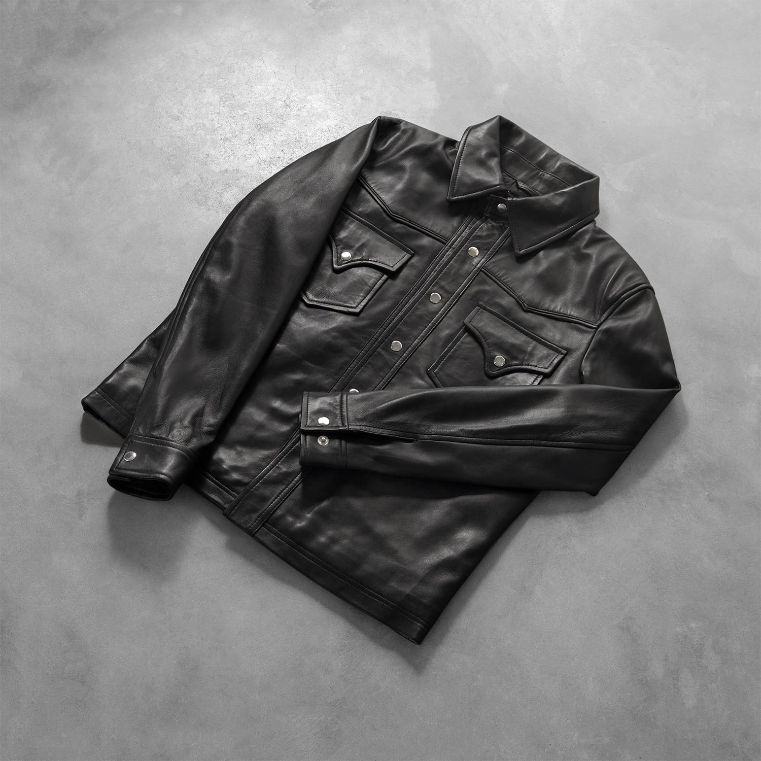 Ranchson Black Leather Shirt 7