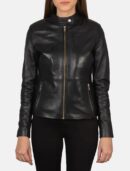 Rave Black Leather Biker Jacket