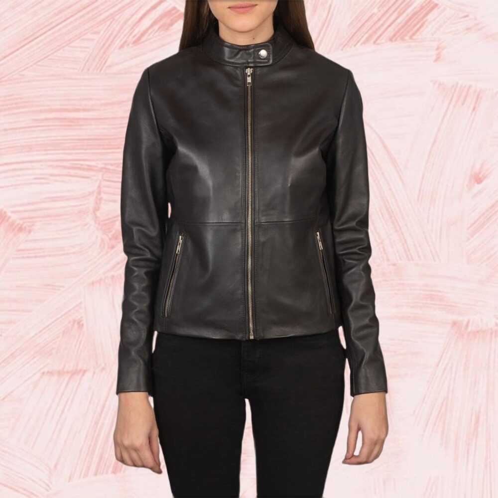 Rave Brown Leather Biker Jacket