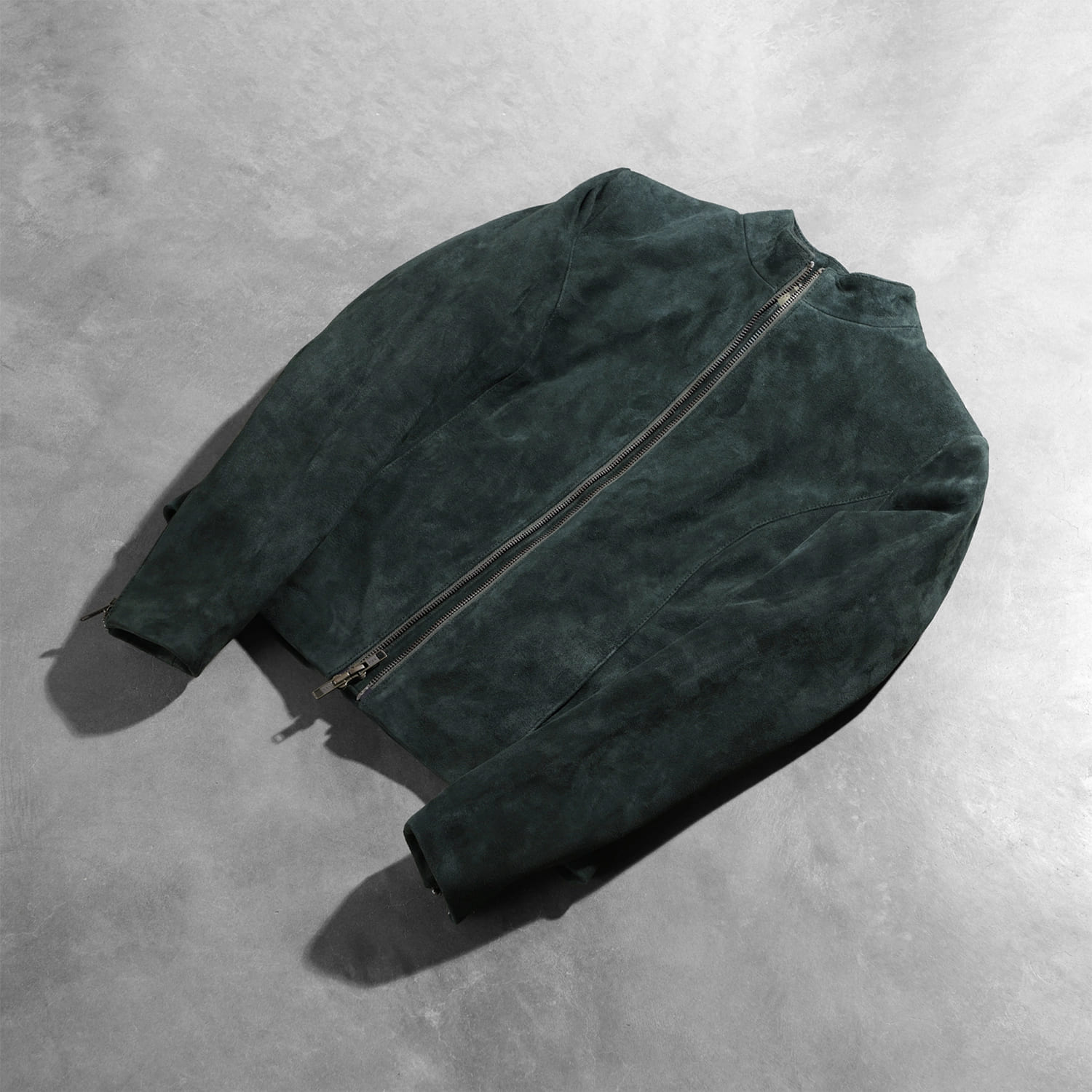 Rumella Green Suede Biker Jacket