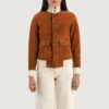 Sasha A1 Brown Suede Bomber Jacket