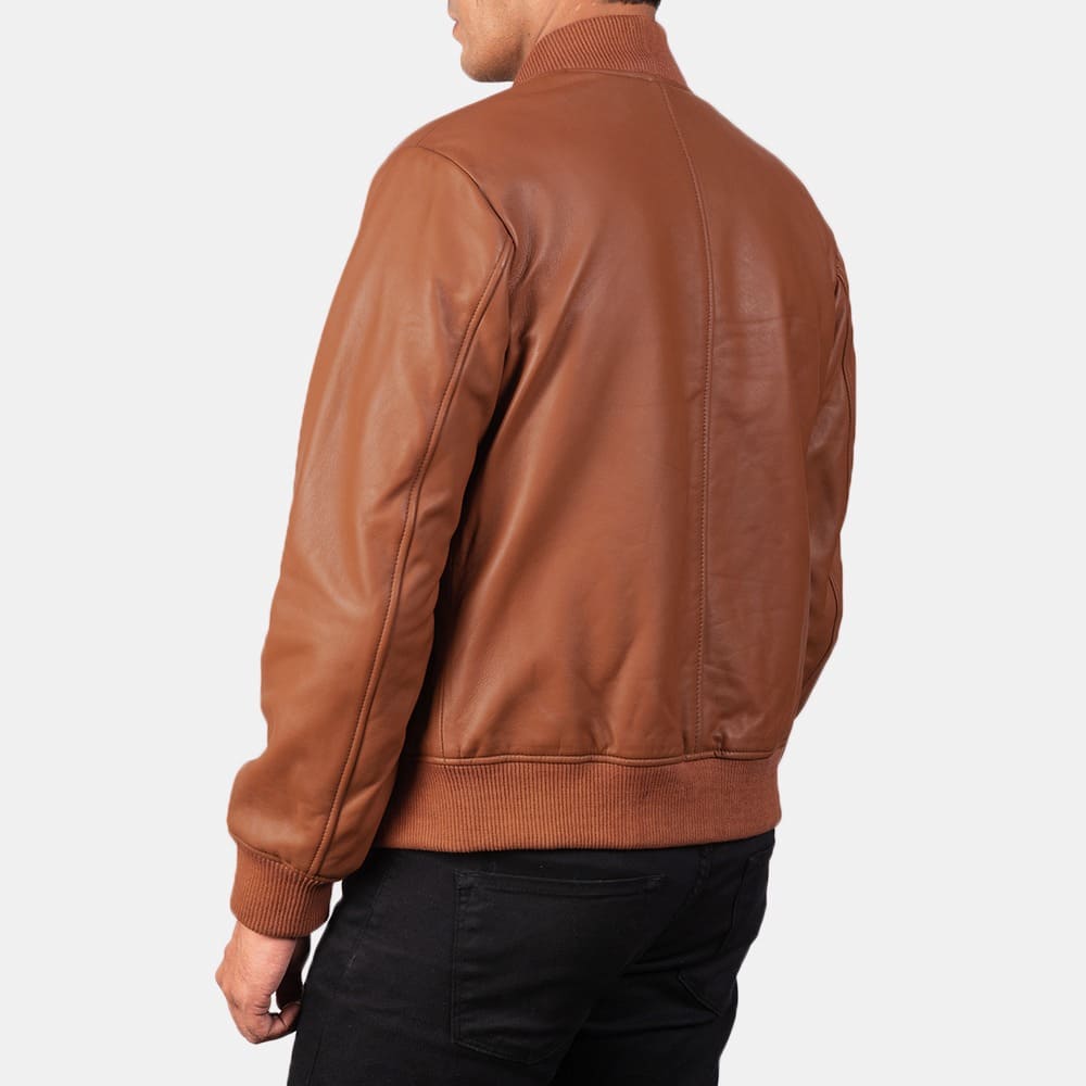 Shane Brown Leather Bomber Jacket 5