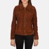 Suzy Brown Suede Trucker Jacket