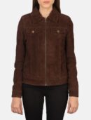 Suzy Mocha Suede Trucker Jacket