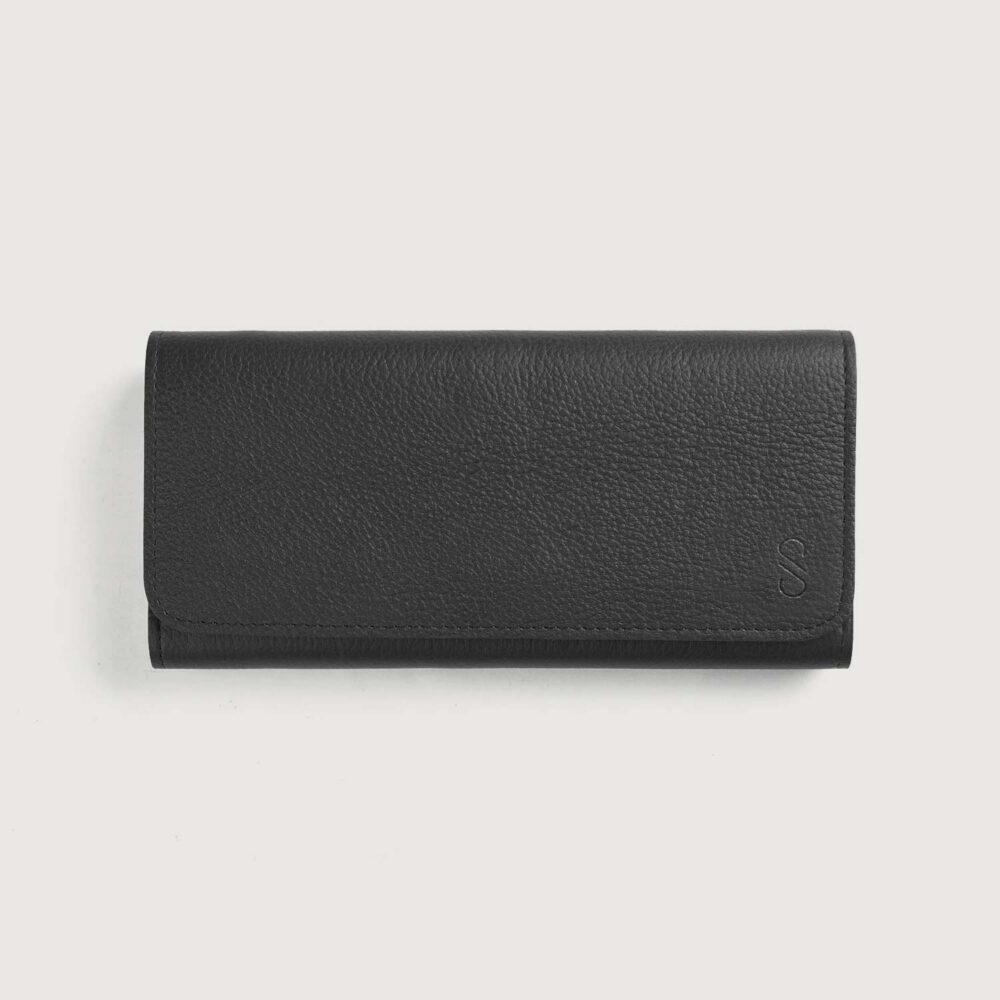 Tate Black Leather Continental Wallet from Saltco Leather: