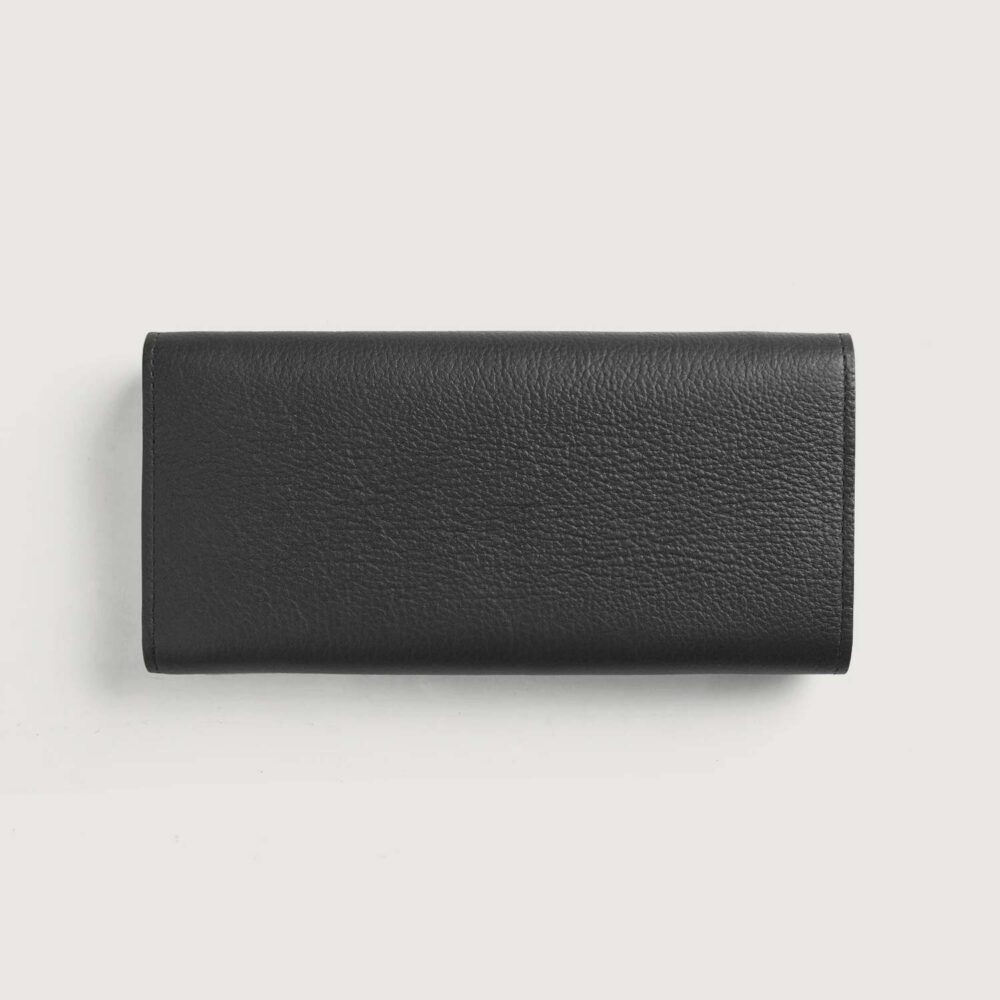 Tate Black Leather Continental Wallet from Saltco Leather: