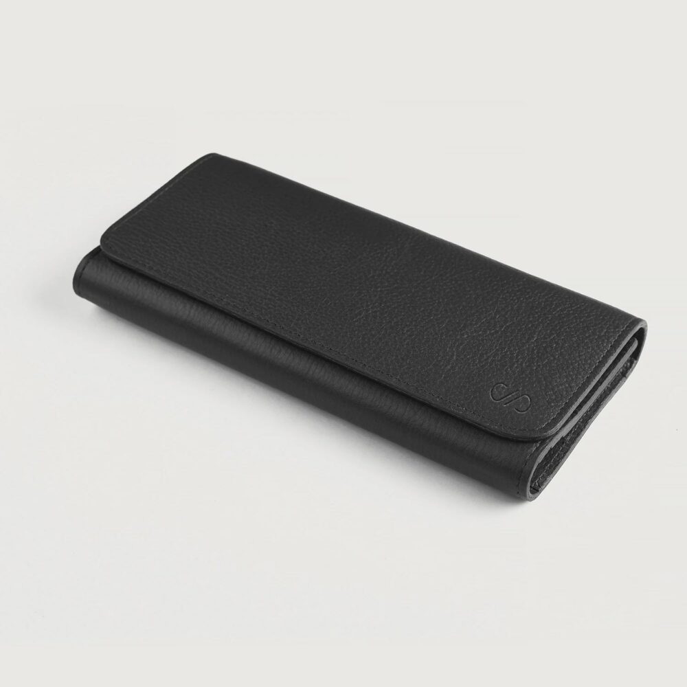 Tate Black Leather Continental Wallet from Saltco Leather