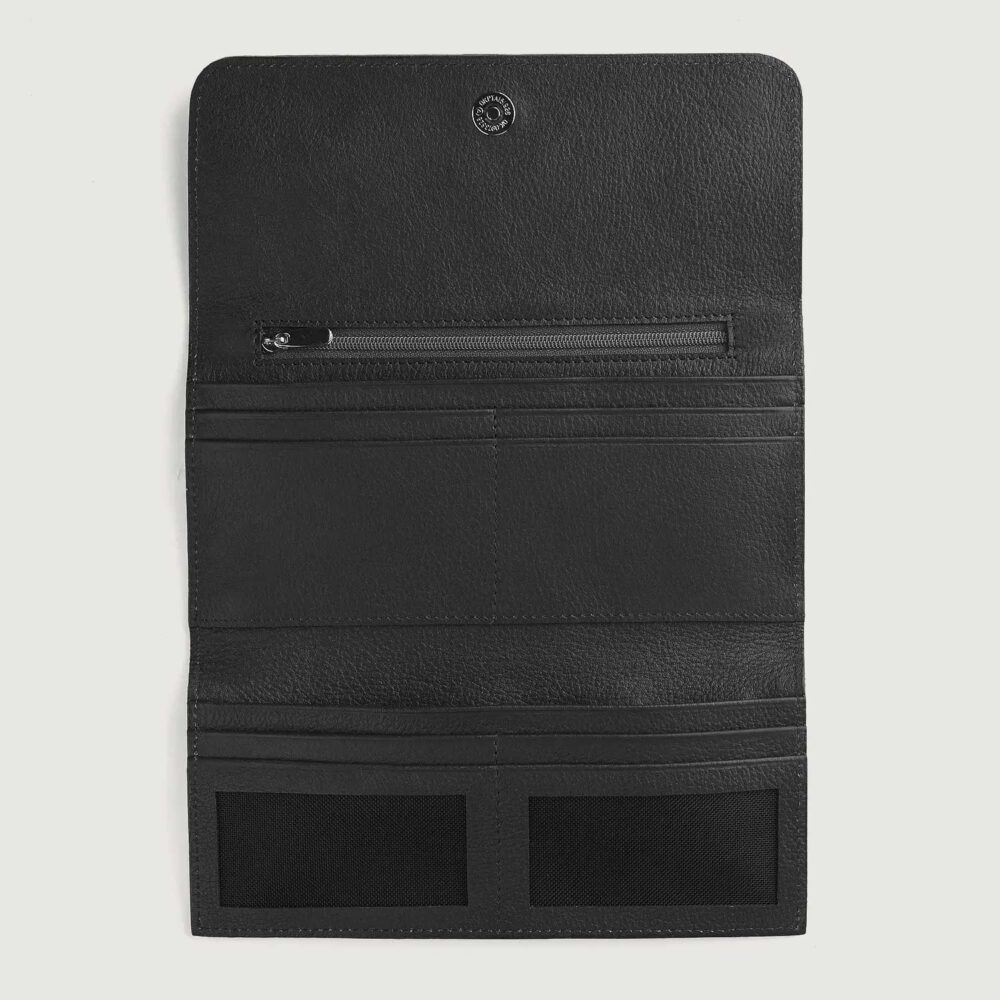 Tate Black Leather Continental Wallet from Saltco Leather