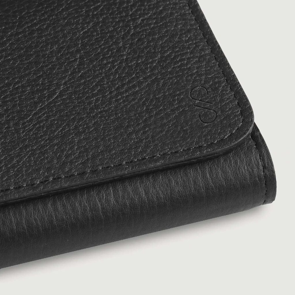 Tate Black Leather Continental Wallet from Saltco Leather