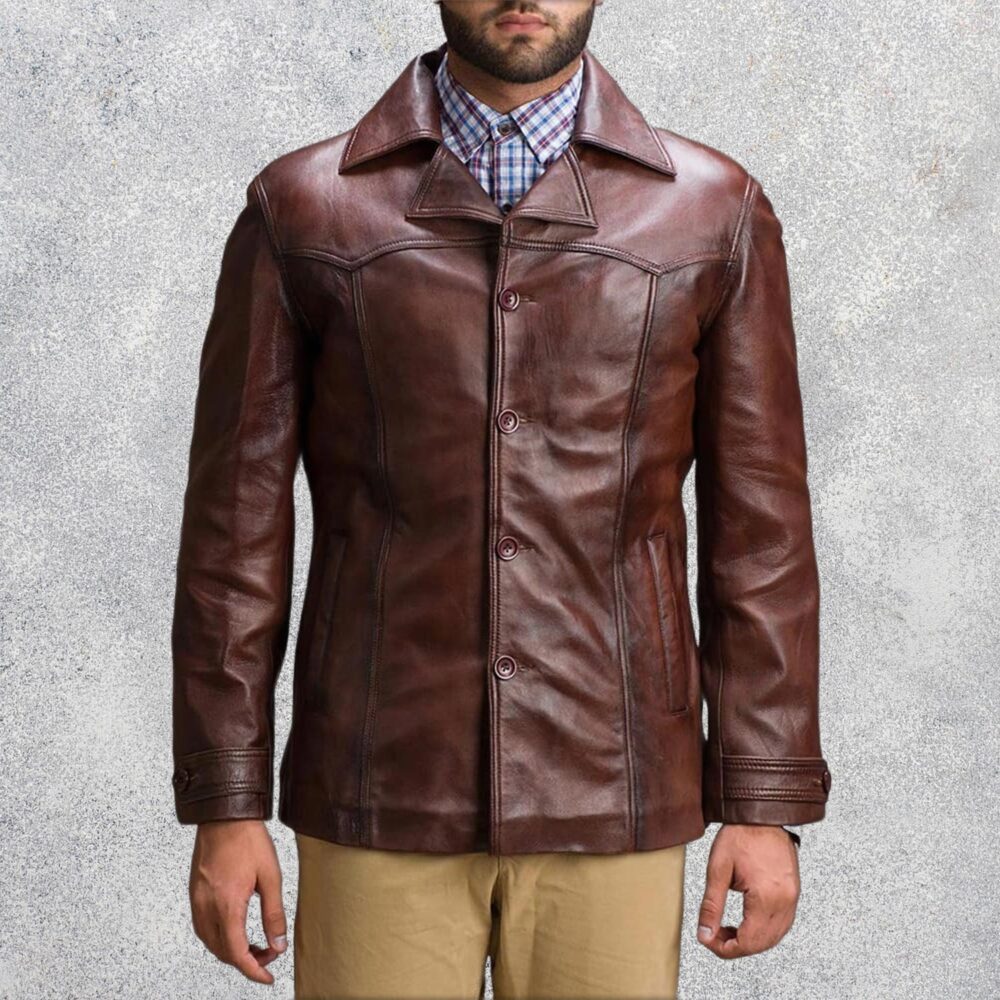 Vincent Alley Brown Leather Jacket
