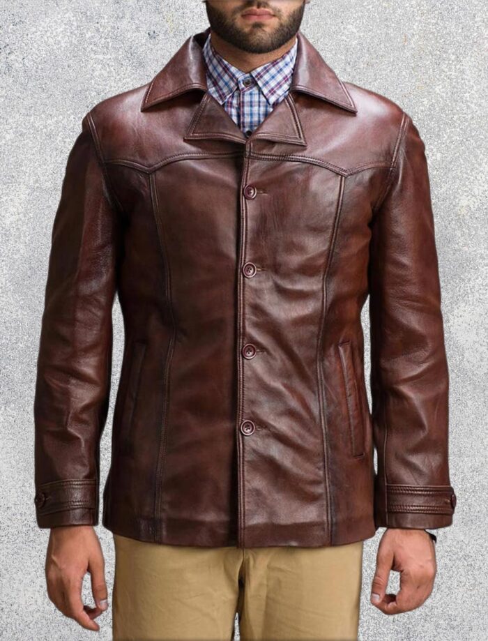 Vincent Alley Brown Leather Jacket